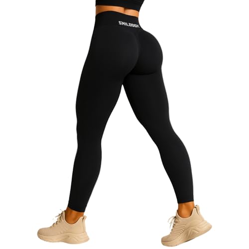 SMILODOX Leggings Damen Booty Scrunch Cetrina, High Waist Seamless Sporthose, Push-up Booty Leggins Blickdicht, Yogahose Damen für Sport Yoga Fitness Gym Workout von SMILODOX