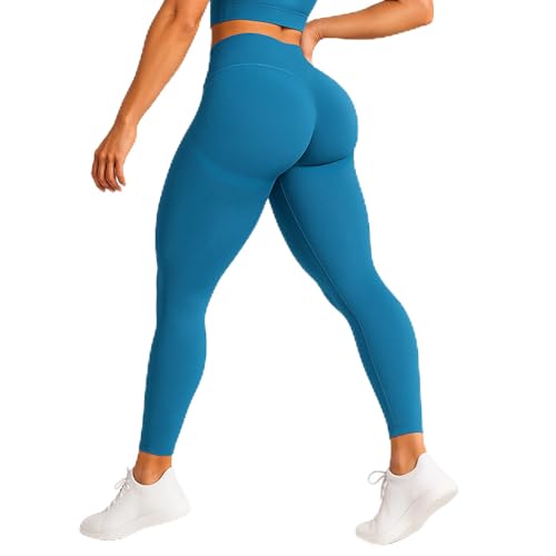 SMILODOX Leggings Damen Amaze Pro mit Scrunch, Butt Lift Sporthose High Waist V-Shape Trainingshose Seamless Blickdicht Yogahose Für Sport Fitness Alltag, Größe:S, Color:Petrol von SMILODOX