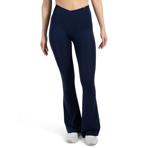 SMILODOX Leggings Damen SoftFeel Leonora, High Waist Schlaghose, Bootcut Yogahose, atmungsaktiv & schnelltrocknend, 4-Wege-Stretch, weiche Oberfläche – ideal für Yoga, Pilates & Stretching von SMILODOX