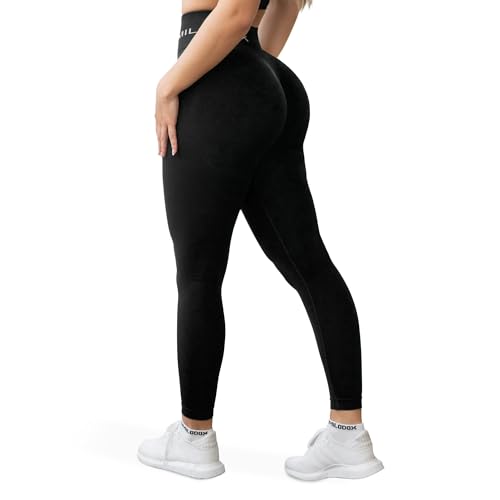 SMILODOX Scrunch Butt Leggings Damen Azura - High Waist Seamless Sporthose - Blickdichte Push-Up Booty Leggins Hose - Squat-Sicher für Sport Yoga Fitness Gym Workout, Größe:M, Color:Schwarz SMILODOX Scrunch Butt Leggings Damen Azura - High Waist Seamless Sporthose - Blickdichte Push-Up Booty Leggins Hose - Squat-Sicher für Sport Yoga Fitness Gym Workout, Größe:M, Color:Schwarz von SMILODOX