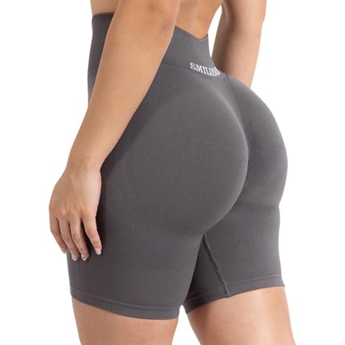 SMILODOX Shorts Damen - Maria Solid Scrunch Kurze Hose - Shaped Fit Sporthose, Hotpants Damen kurz Booty Scrunch, elastischer Bund, angenehm auf der Haut von SMILODOX
