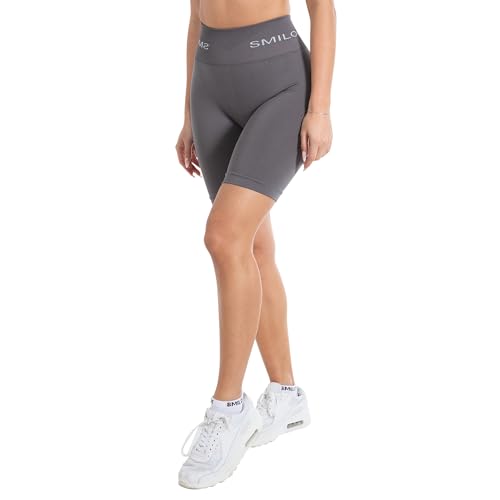 SMILODOX Shorts Damen Scrunch Azura - Seamless Radlerhose - High Waist Blickdichte Po Push Up Kurze Hose, Perfekte Länge für den Sommer, Größe:S, Color:Anthrazit SMILODOX Shorts Damen Scrunch Azura - Seamless Radlerhose - High Waist Blickdichte Po Push Up Kurze Hose, Perfekte Länge für den Sommer, Größe:S, Color:Anthrazit von SMILODOX