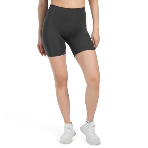 SMILODOX Shorts Damen SoftFeel Leola, High Waist Yogashorts, atmungsaktiv & schnelltrocknend, Radlerhose 4-Wege-Stretch, Feuchtigkeitsableitend, ideal für Yoga, Pilates & achtsames Training von SMILODOX