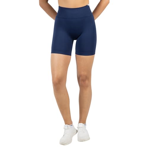 SMILODOX Sport Shorts Damen Amaze Ultra, Seamless Blickdichte Radlerhose, Unsichtbarer Scrunch-Effekt, V-Shape High Waist Kurze Sporthose, Hoher Bund Biker Shorts für Yoga Fitness Gym von SMILODOX