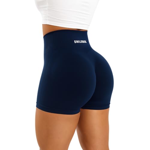 SMILODOX Sport Shorts Damen - Cetrina Scrunch Radlerhose kurz - Shaped Fit Kurze Sporthose, Damen Booty Scrunch Kurz Leggings, elastischer Bund, angenehm auf der Haut von SMILODOX