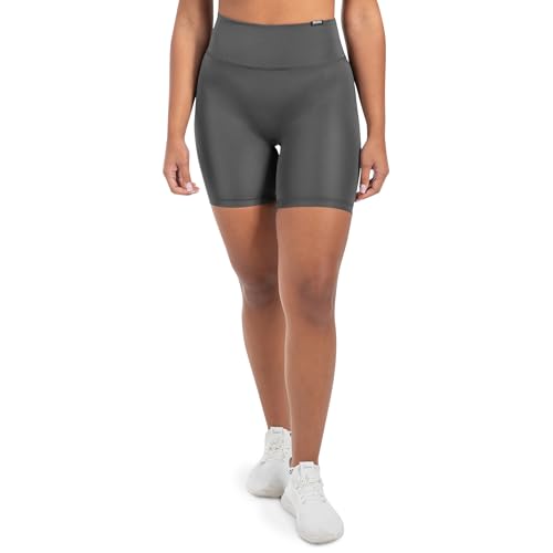 SMILODOX Sport Shorts Damen Jule, Seamless Blickdichte Radlerhose, Unsichtbarer Scrunch-Effekt, V-Shape High Waist Kurze Sporthose, Hoher Bund Biker Shorts für Yoga, Fitness & Gym von SMILODOX