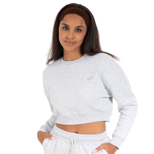 SMILODOX Sweatshirt Damen Amelia, Oversize Crop Pullover Damen, Pullover Langarmshirt Damen Rundhalsausschnitt, Crop Top Damen Sweatjacke Damen Komfortables Material, Ideal für Sport & Freizeit von SMILODOX