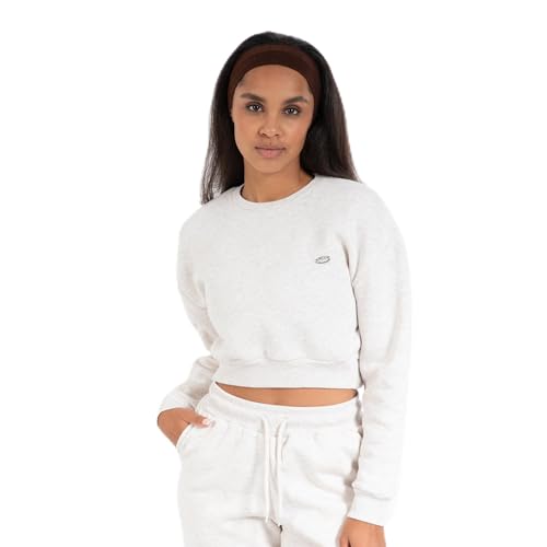 SMILODOX Sweatshirt Damen Amelia, Oversize Crop Pullover Damen, Pullover Langarmshirt Damen Rundhalsausschnitt, Crop Top Damen Sweatjacke Damen Komfortables Material, Ideal für Sport & Freizeit von SMILODOX