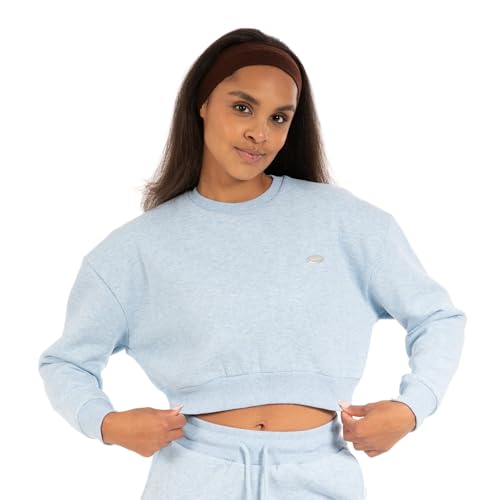 SMILODOX Damen Sweatshirt Amelia, Oversize Crop Pullover, Langarmshirt Mit Rundhalsausschnitt, Sweatjacke Aus Komfortablem Material, Ideal Für Sport & Freizeit von SMILODOX