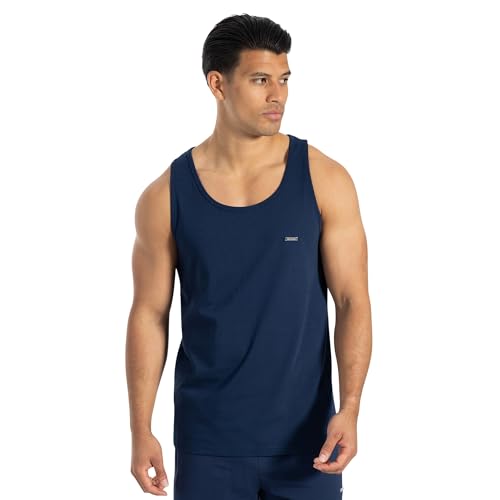 SMILODOX Tanktop Herren Arian, ärmelloses Muskelshirt mit Rundhals & Metall-Logo, Unterhemd mit klassischem Schnitt, Stringer aus weichem Material, ideal für Training, Freizeit & Sommer von SMILODOX