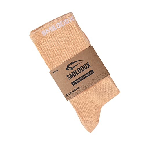 SMILODOX Tennissocken | 2er-Pack | Damen 80% BAUMWOLLE I Hochwertige Material Für Damen in vielen Farben I Perfekt geeignet für Sport, Gym, Fitness & Freizeit I Designed in Hamburg von SMILODOX