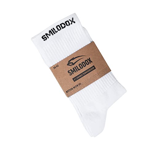 SMILODOX Tennissocken | 2er-Pack | Damen 80% BAUMWOLLE I Hochwertige Material Für Damen in vielen Farben I Perfekt geeignet für Sport, Gym, Fitness & Freizeit I Designed in Hamburg von SMILODOX