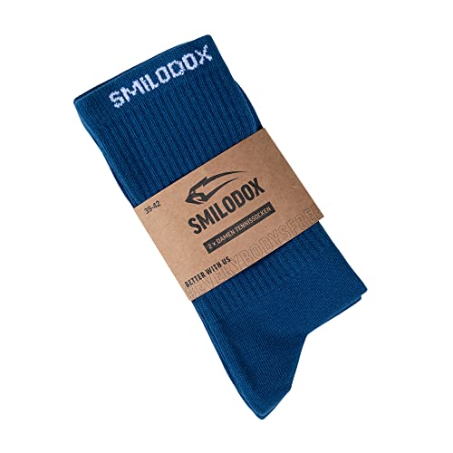 SMILODOX Tennissocken | 2er-Pack | Damen 80% BAUMWOLLE I Hochwertige Material Für Damen in vielen Farben I Perfekt geeignet für Sport, Gym, Fitness & Freizeit I Designed in Hamburg von SMILODOX