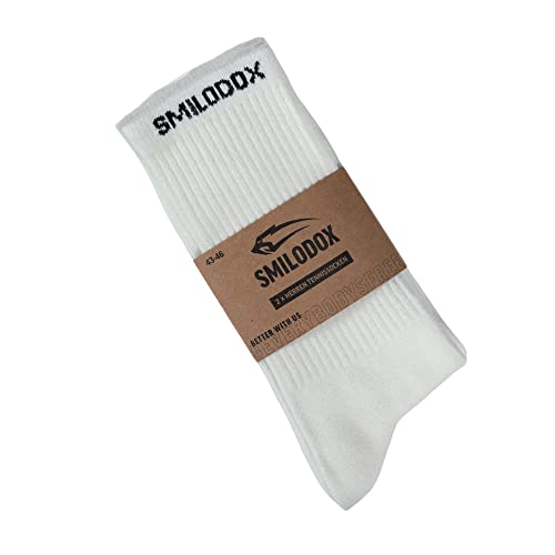 SMILODOX Tennissocken Herren 80% BAUMWOLLE I Hochwertige Material Für Herren in vielen Farben I Perfekt geeignet für Sport, Gym, Fitness & Freizeit I Designed in Hamburg | 39-42, Color,Creme von SMILODOX