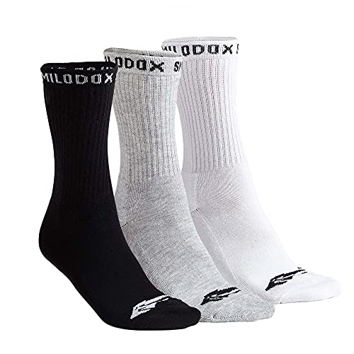 SMILODOX Unisex Tennissocken High Cut 3er Pack für Sport und Freizeit aus Baumwolle - Accessoire mit Print, Größe:39-42 von SMILODOX