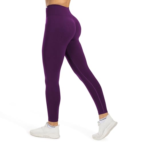 Smilodox Leggings Damen Amaze Pro mit Scrunch, Butt Lift Sporthose Nahtlos High Waist V-Shape Sport Leggins Seamless Schweißabsorbierend Trainingshose Blickdicht Yogahose Für Sport Fitness Yoga Alltag von SMILODOX