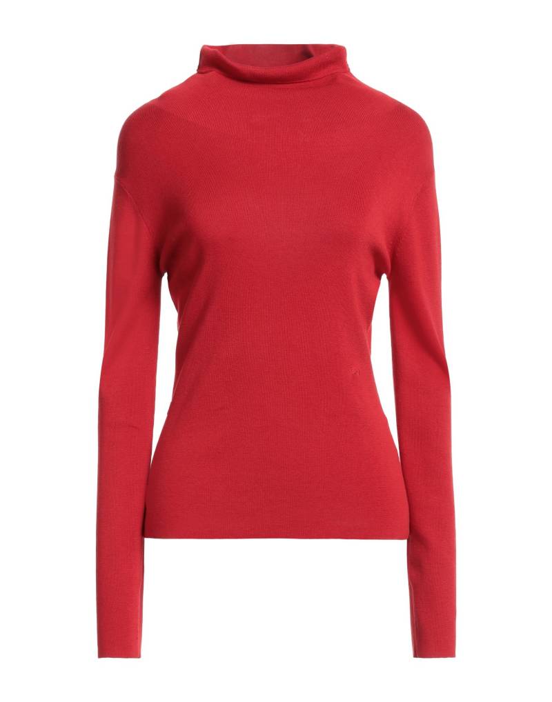 SMINFINITY Rollkragenpullover Damen Rot von SMINFINITY