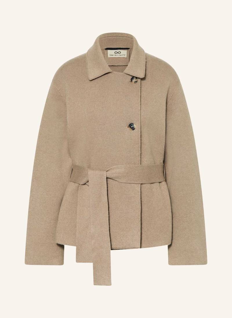 Sminfinity Strickjacke Mit Cashmere beige von SMINFINITY