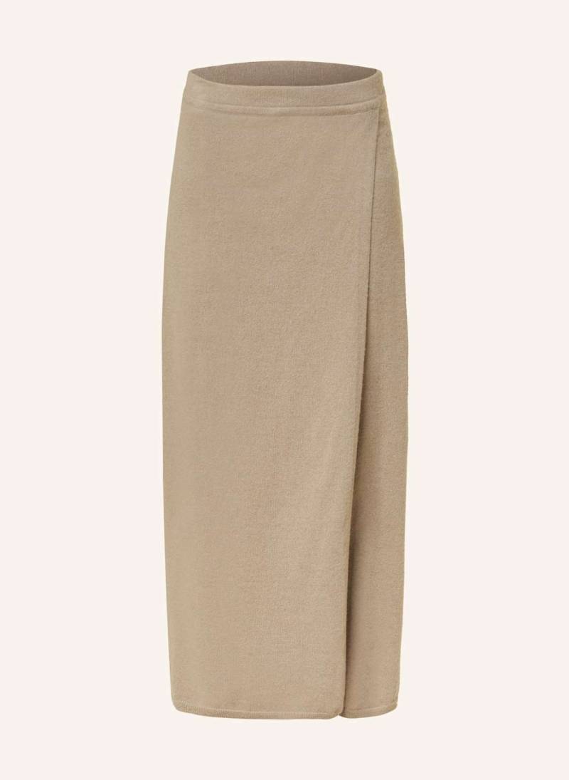 Sminfinity Strickrock In Wickeloptik Mit Cashmere beige von SMINFINITY