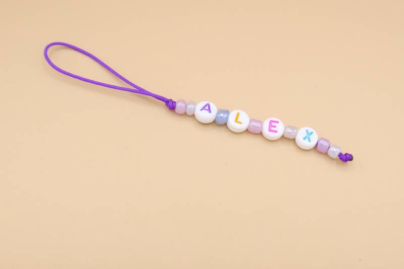 Anhänger Mit Buchstabenperlen, Handyanhänger, Taschenanhänger, Ca. 11 cm Anhänger Mit Buchstabenperlen, Handyanhänger, Taschenanhänger, Ca. 11 cm von SMIRAccessoires