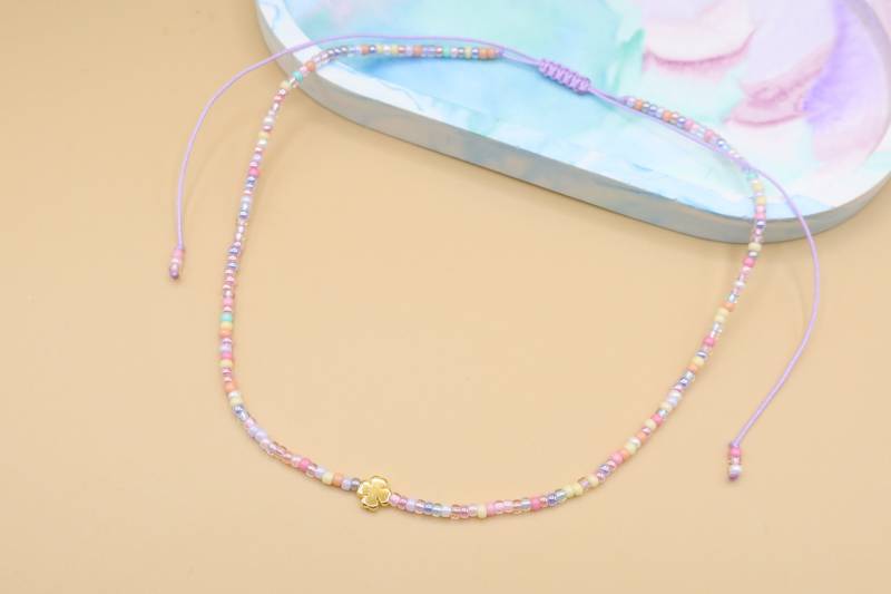 Filigrane Halskette, Blume, Pastell von SMIRAccessoires