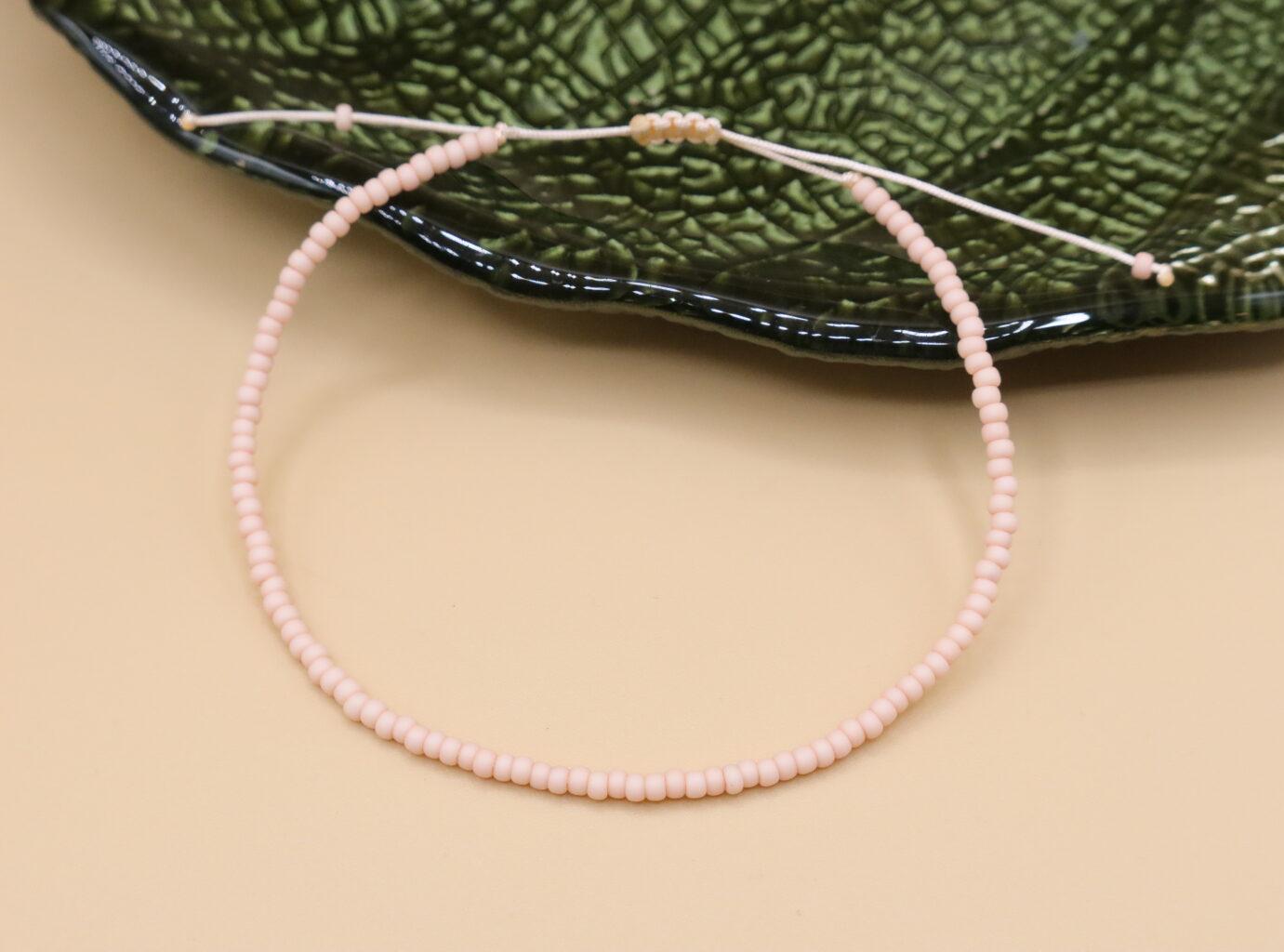 Filigranes Fußband, Matt Blush von SMIRAccessoires