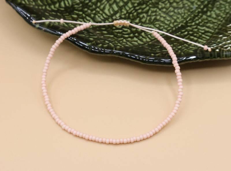 Filigranes Fußband, Matt Blush von SMIRAccessoires