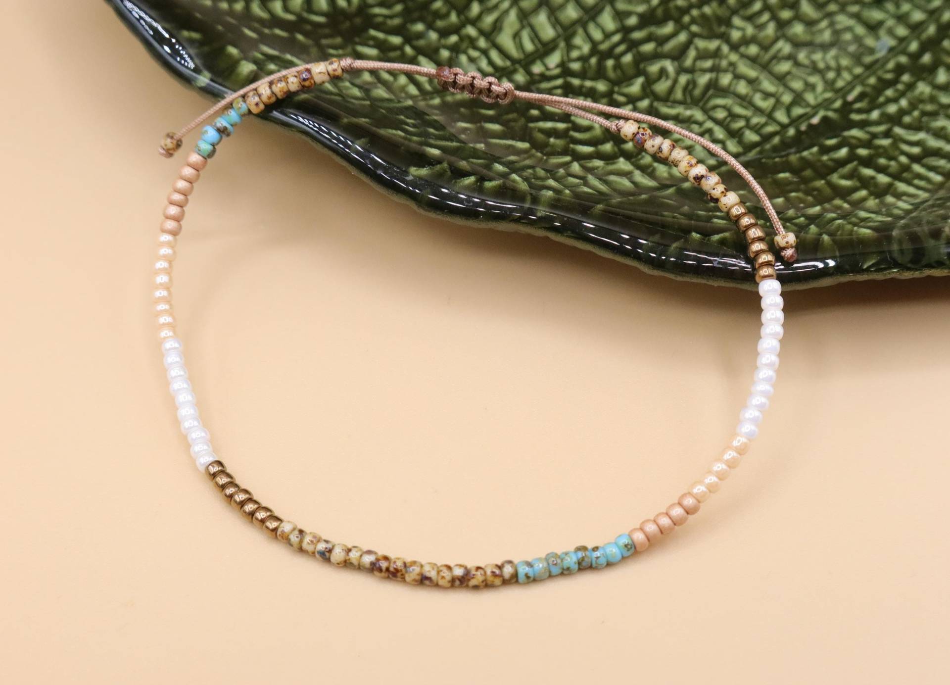 Filigranes Fußband Mit Mini Glasperlen von SMIRAccessoires
