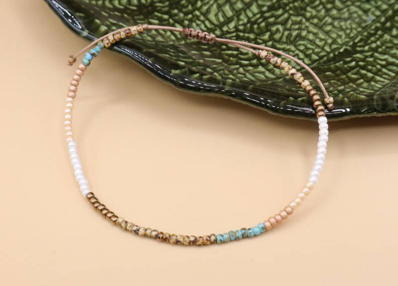 Filigranes Fußband Mit Mini Glasperlen von SMIRAccessoires