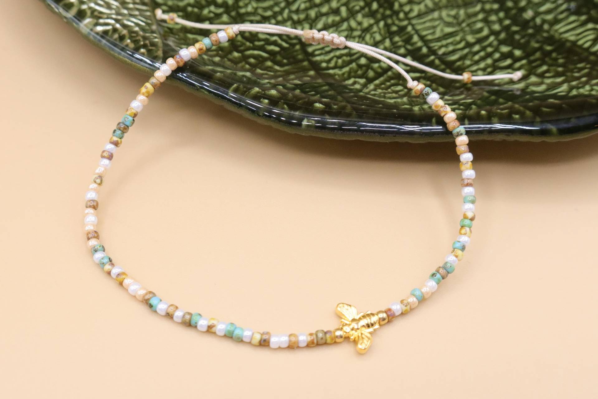 Fußband, Biene, Beige von SMIRAccessoires