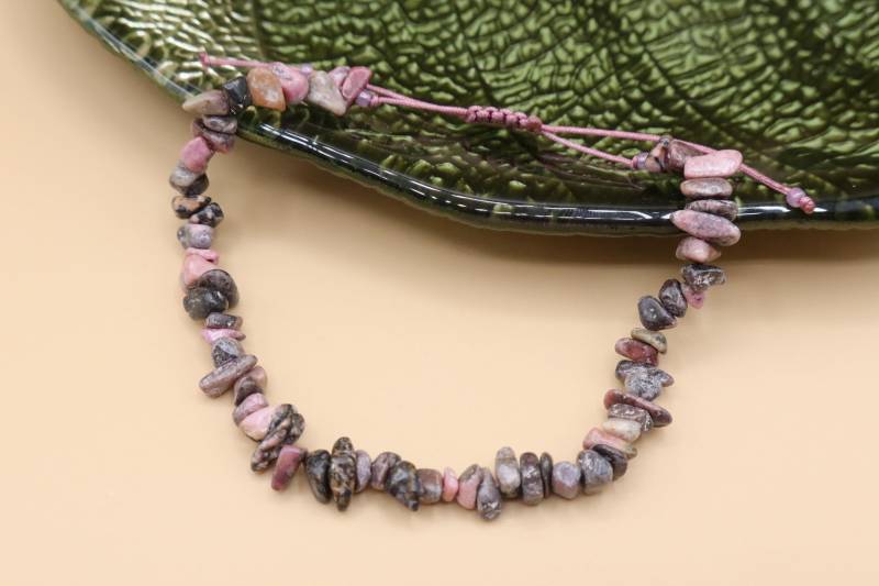 Fußband Mit Naturstein, Hellaubergine von SMIRAccessoires