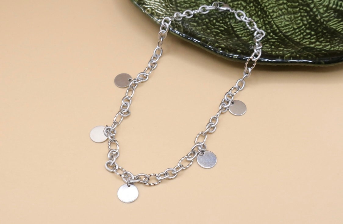 Plättchen-Halskette, Edelstahl von SMIRAccessoires