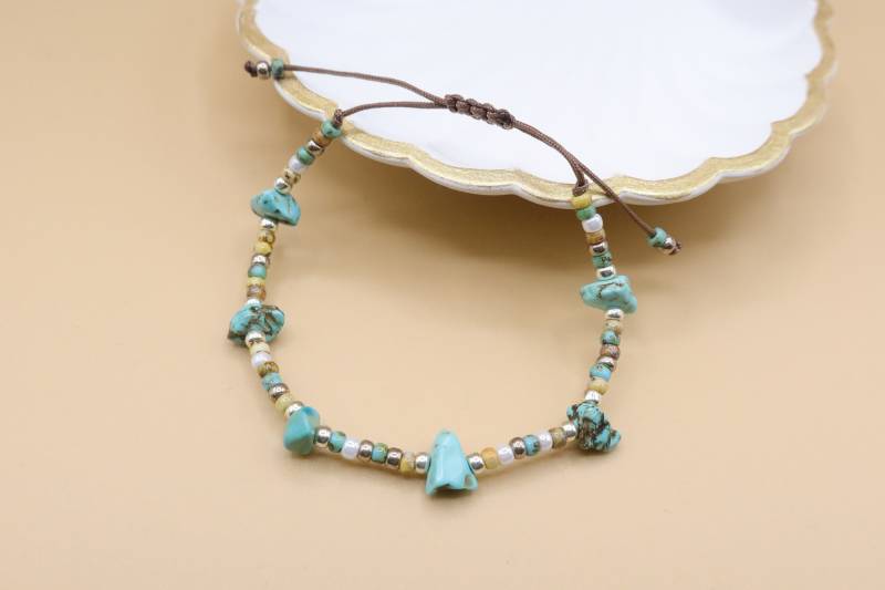 Schönes Armband Mit Naturstein Und Glas von SMIRAccessoires