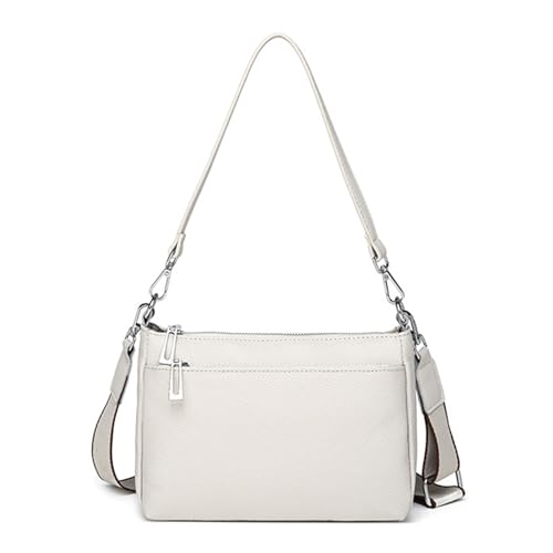 Sursee Hobo-Tasche aus echtem Leder für Damen, Crossbody-Tasche mit zwei Riemen, Weiss/opulenter Garten, Hobo Bag für Damen, Umhängetasche, Umhängetasche Sursee Hobo-Tasche aus echtem Leder für Damen, Crossbody-Tasche mit zwei Riemen, Weiss/opulenter Garten, Hobo Bag für Damen, Umhängetasche, Umhängetasche von SMITH SURSEE