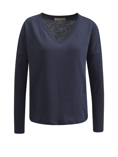 SMITH & SOUL Damen Langarmshirt, dunkelblau von SMITH & SOUL