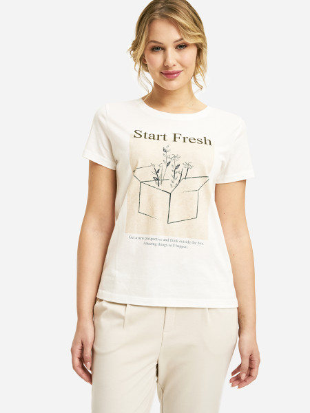 SMITH & SOUL Damen T-Shirt, creme von SMITH & SOUL