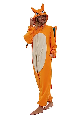 SMITHROAD Kostüm Drache fliegend Onesie Jumpsuit Tier Unisex Damen Herren Pyjama Fasching Erwachsene Halloween Cosplay Erwachsene Karneval Einteiler Schlafanzug von SMITHROAD