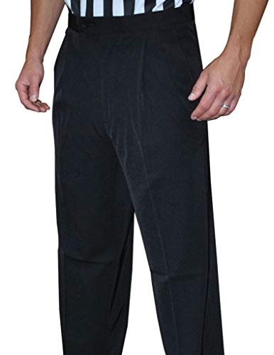 Smitty Herren Basketball Premium 4-Wege-Stretch Plissee Front Tapered Fit Offizielle Hose - Slash Pockets von SMITTY Official's Apparel