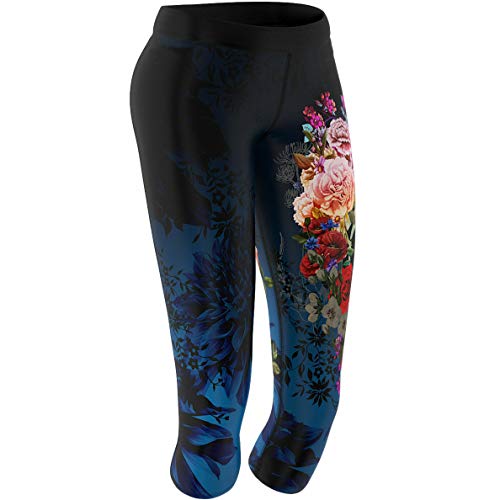 SMMASH Sport Leggings Damen Sportleggings 3/4 Capri Push Up Blickdicht Sporthose Yogahose Second Skin Technologie Atmungsaktiv Schnelltrockend Elastisch Figurformend von SMMASH