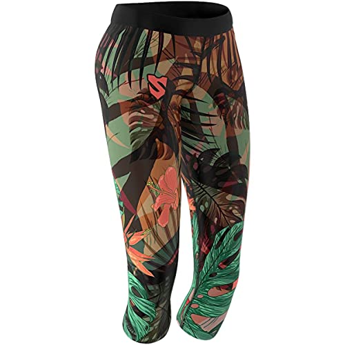 SMMASH Sport Leggings Damen Sportleggings 3/4 Capri Push Up Blickdicht Sporthose Yogahose Second Skin Technologie Atmungsaktiv Schnelltrockend Elastisch Figurformend von SMMASH