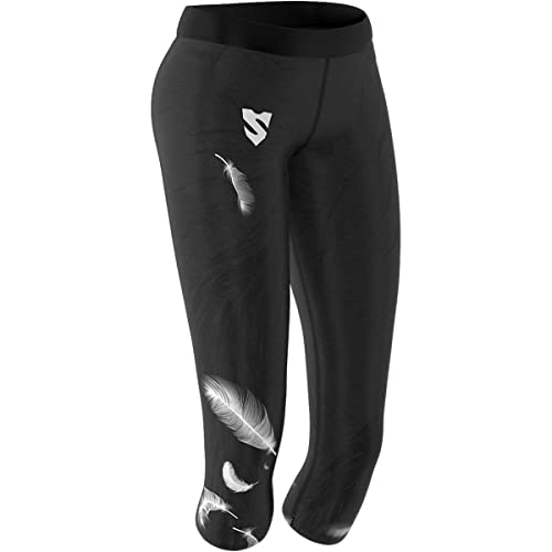 SMMASH Sport Leggings Damen Sportleggings 3/4 Capri Push Up Blickdicht Sporthose Yogahose Second Skin Technologie Atmungsaktiv Schnelltrockend Elastisch Figurformend von SMMASH