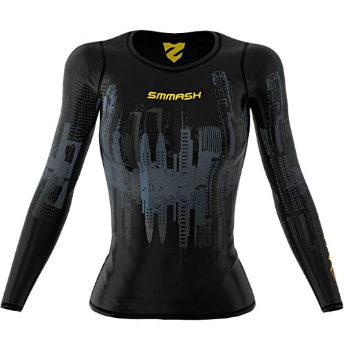 SMMASH Funktionsshirt Damen Kompressionsshirt Sportshirt Langarm Atmungsaktiv Second Skin Technologie Fitness Oberteil Outdoor von SMMASH