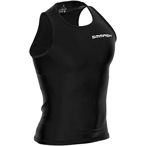 SMMASH Tank Top Herren Gym Sportshirt Ärmellos Laufshirt Fitness Second Skin Technologie Atmungsaktiv Schnelltrockend Bequem von SMMASH