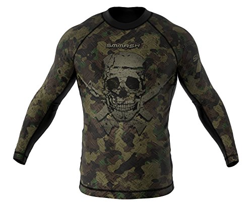 SMMASH Combat 3.0 Rashguard Herren Kampfsport Langarm, Sport Longsleeve Atmungsaktiv und Leicht, Sportoberteile für MMA, Krav MAGA, BJJ, Slim Fit Funktionsshirt Herren, Hergestellt in der EU (L) von SMMASH