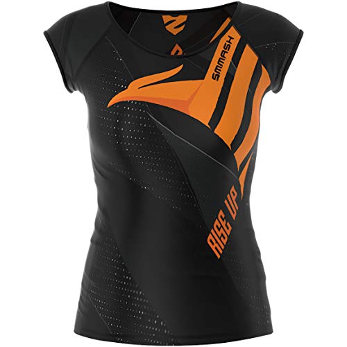 SMMASH Funktionsshirt Damen Kompressionsshirt Sportshirt Kurzarm Atmungsaktiv Second Skin Technologie Fitness Oberteil Outdoor von SMMASH