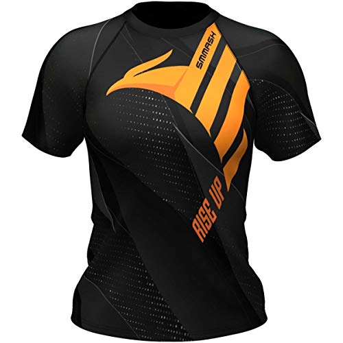 SMMASH Fenix Sport Damen Kurze Lose Trainingsshirt, Universelle Ganzjährige Sportshirt, Tshirt Atmungsaktiv und Leicht für Crossfit, Ocr, Laufshirt, Hergestellt in der EU (L) von SMMASH