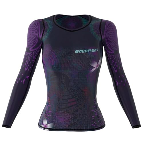SMMASH Funktionsshirt Damen Kompressionsshirt Sportshirt Langarm Atmungsaktiv Second Skin Technologie Fitness Oberteil Outdoor von SMMASH