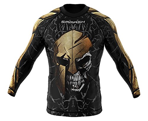 SMMASH G-Ray Rashguard Herren Kampfsport Langarm, Sport Longsleeve Atmungsaktiv und Leicht, Sportoberteile für MMA, Krav MAGA, BJJ, Slim Fit Funktionsshirt Herren, Hergestellt in der EU (L) von SMMASH