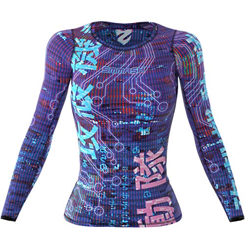 SMMASH Funktionsshirt Damen Kompressionsshirt Sportshirt Langarm Atmungsaktiv Second Skin Technologie Fitness Oberteil Outdoor von SMMASH