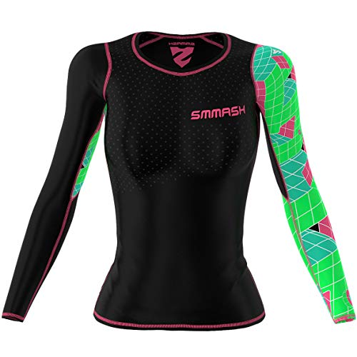 SMMASH Funktionsshirt Damen Kompressionsshirt Sportshirt Langarm Atmungsaktiv Second Skin Technologie Fitness Oberteil Outdoor von SMMASH